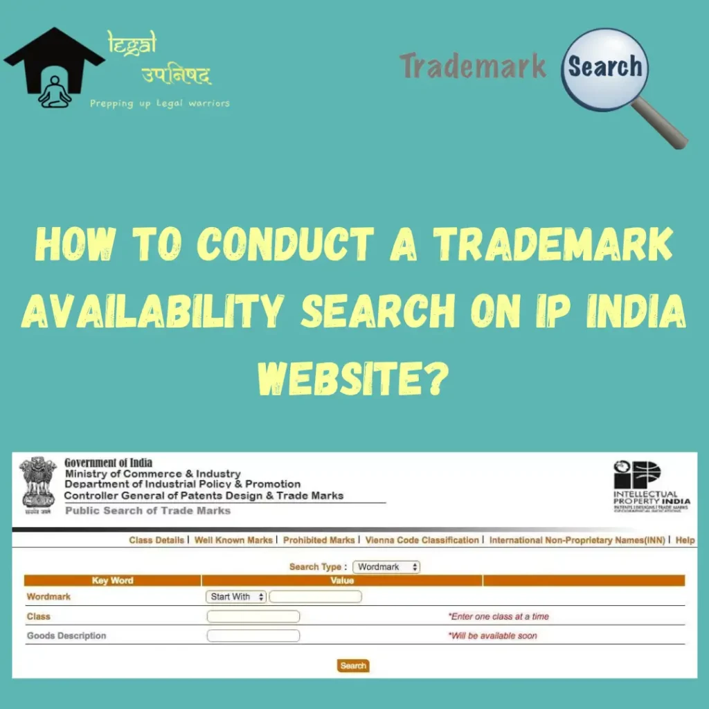 Trademark availability search on IP India Website