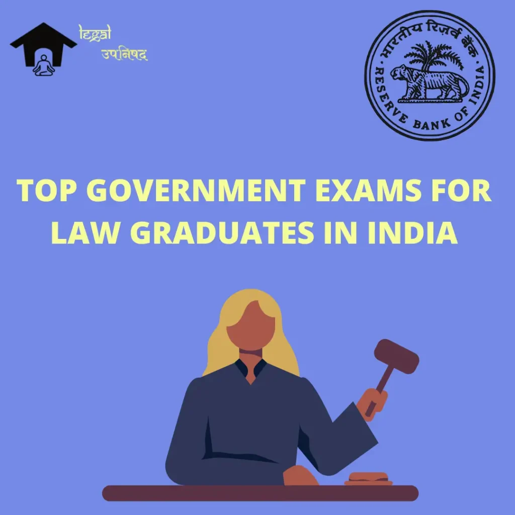 Government Exams for Law Graduate in India
