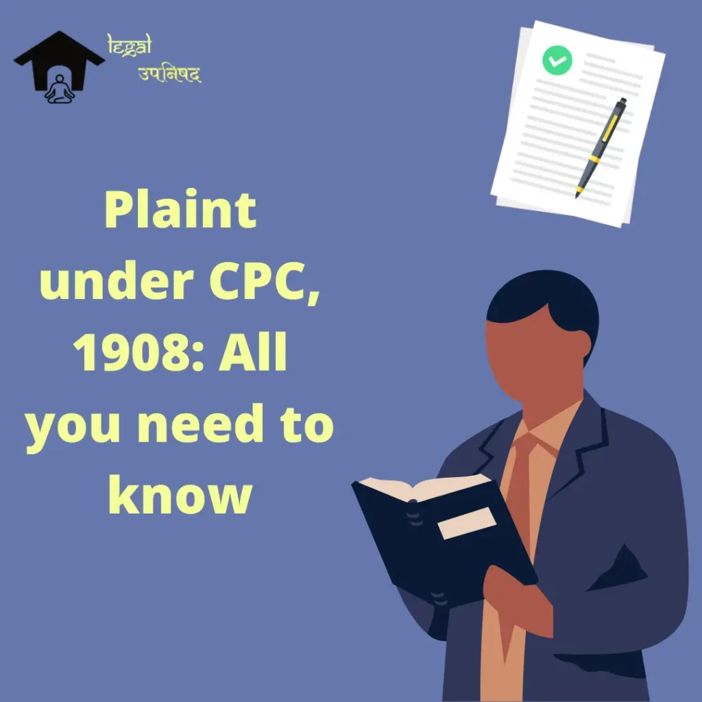 Plaint under CPC 1908