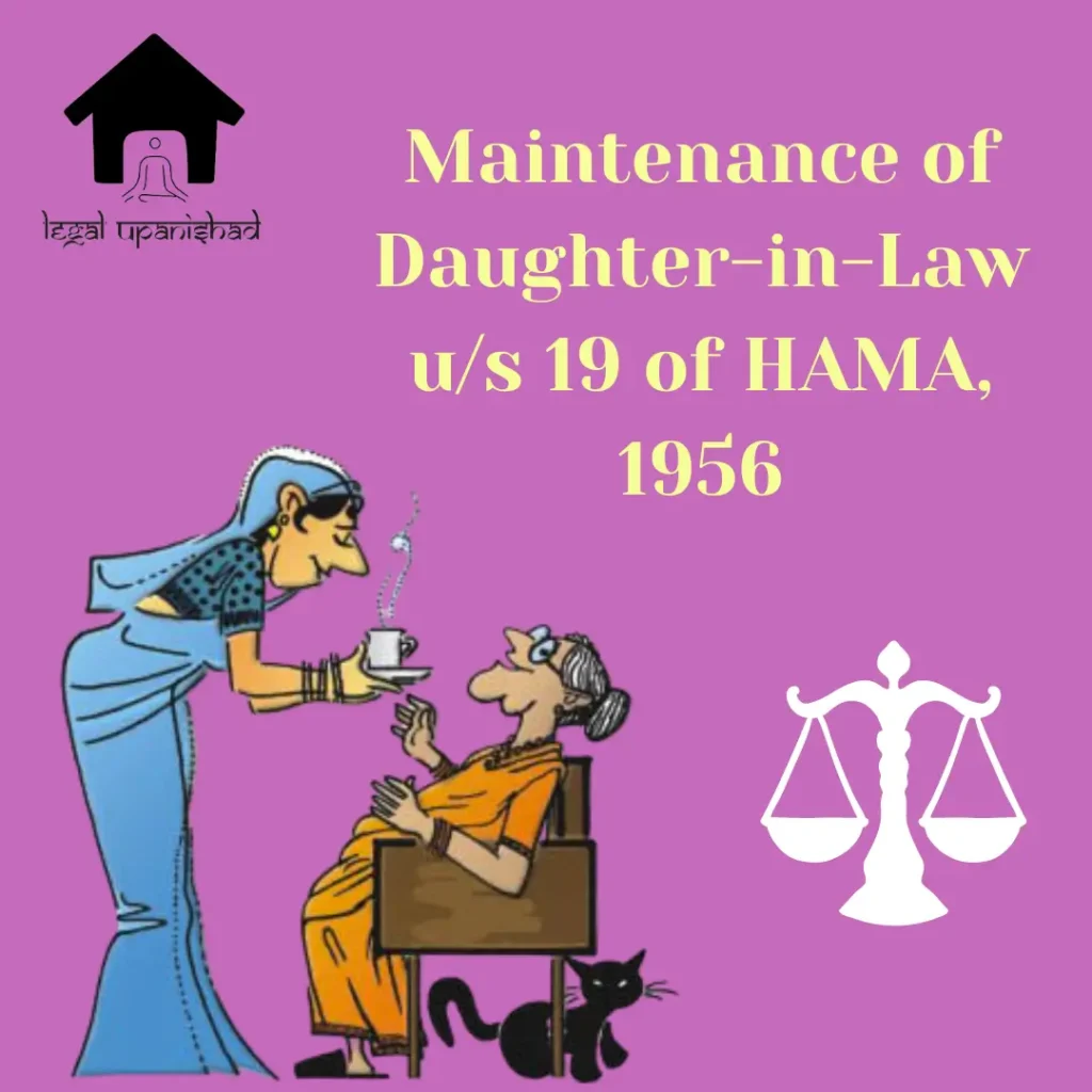 Maintenance of Widowed Daughter-in-Law