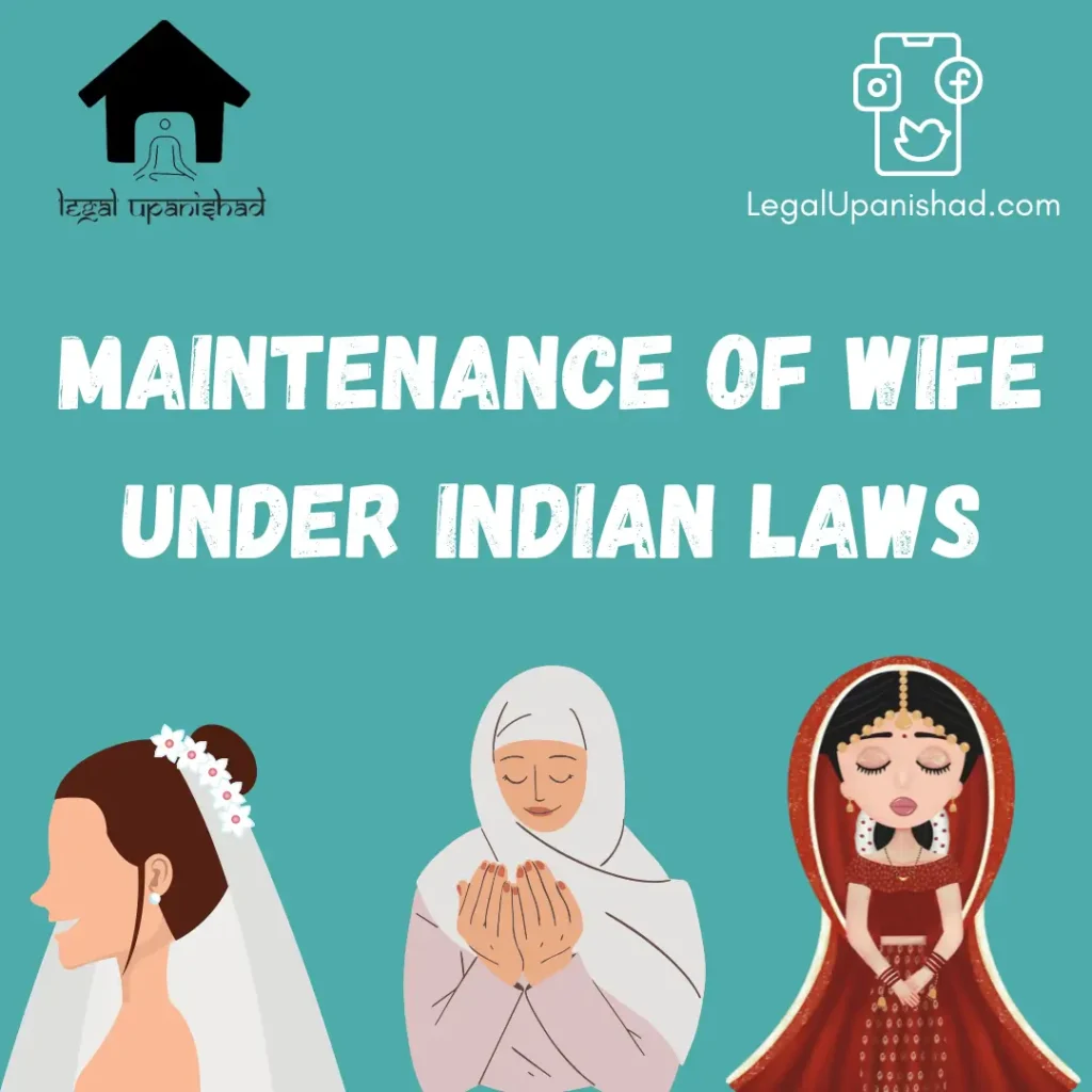Maintenance of Wife Under Indian Laws