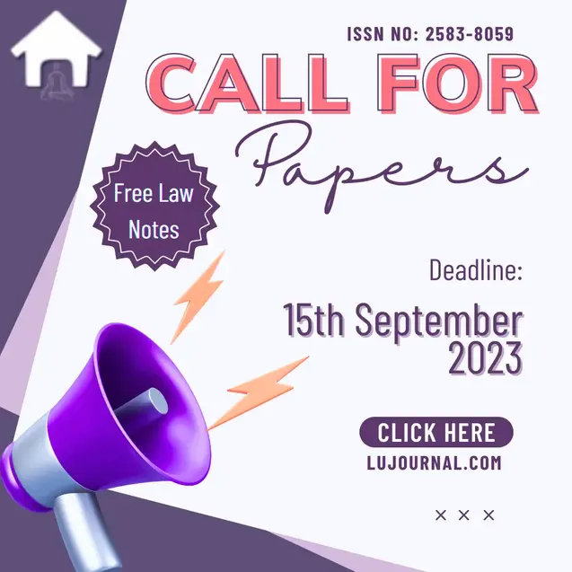 Call for papers in Law